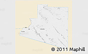 Classic Style 3D Map of Yuma County, single color outside