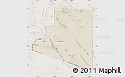 Shaded Relief Map of Yuma County, lighten