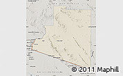 Shaded Relief Map of Yuma County, semi-desaturated