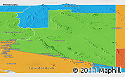 Political Panoramic Map of Yuma County