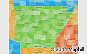 Political Shades 3D Map of Arkansas