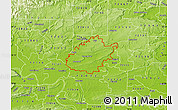Physical Map of ZIP code 72058