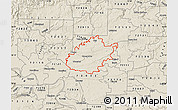 Shaded Relief Map of ZIP code 72058