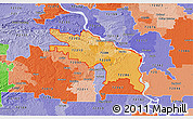 Political Shades 3D Map of ZIP codes starting with 722