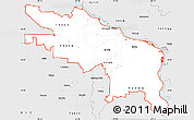 Silver Style Simple Map of ZIP codes starting with 722