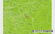 Physical Map of ZIP code 72202