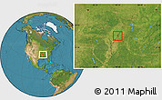 Satellite Location Map of ZIP code 72364