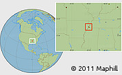 Savanna Style Location Map of ZIP code 72364