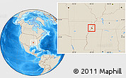 Shaded Relief Location Map of ZIP code 72364