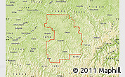Physical Map of ZIP code 72740