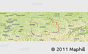 Physical Panoramic Map of ZIP code 72740