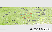 Physical Panoramic Map of ZIP code 72761