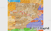Political Shades 3D Map of ZIP codes starting with 728