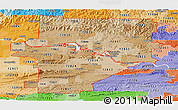 Political Shades Panoramic Map of ZIP codes starting with 728