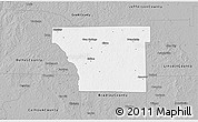 Gray 3D Map of Cleveland County