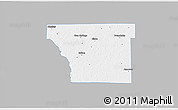 Gray 3D Map of Cleveland County, single color outside