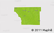 Physical 3D Map of Cleveland County, cropped outside