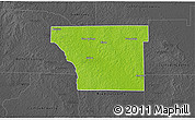 Physical 3D Map of Cleveland County, darken, desaturated