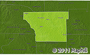 Physical 3D Map of Cleveland County, darken