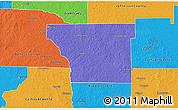Political 3D Map of Cleveland County