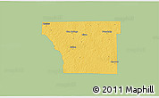 Savanna Style 3D Map of Cleveland County, single color outside