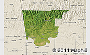 Satellite Map of Crawford County, shaded relief outside