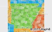 Political Shades Map of Arkansas