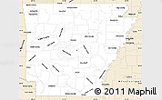 Classic Style Simple Map of Arkansas