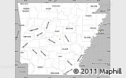 Gray Simple Map of Arkansas