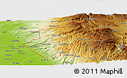 Physical Panoramic Map of ZIP code 00038