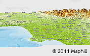 Physical Panoramic Map of ZIP code 90001