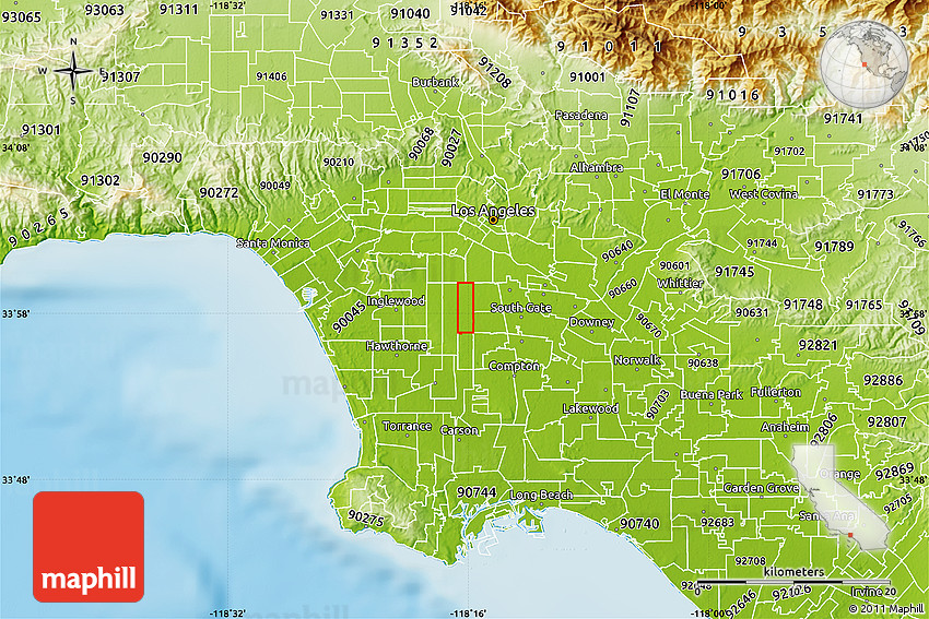 90003 Zip Code Map Physical Map Of Zip Code 90003