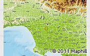Physical Map of ZIP code 90011