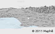 Gray Panoramic Map of ZIP code 90011