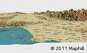 Satellite Panoramic Map of ZIP code 90011