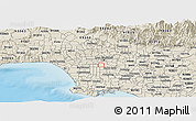 Shaded Relief Panoramic Map of ZIP code 90011