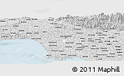 Silver Style Panoramic Map of ZIP code 90011