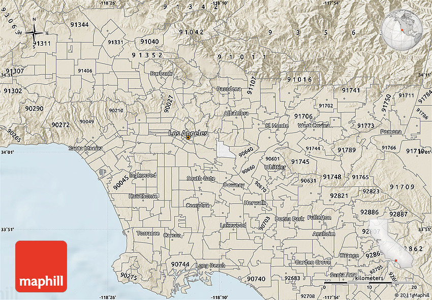 【中古】 Los Angeles Without a Map Los Angeles, California ZIP Codes Map