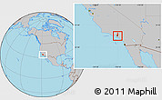 Gray Location Map of ZIP code 90023