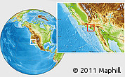 Physical Location Map of ZIP code 90023