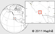 Blank Location Map of ZIP code 90037