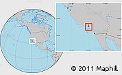 Gray Location Map of ZIP code 90037