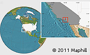 Satellite Location Map of ZIP code 90037, highlighted country, highlighted state