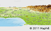 Physical Panoramic Map of ZIP code 90048