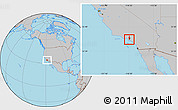 Gray Location Map of ZIP code 90061