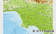 Physical Map of ZIP code 90061