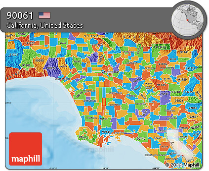 Political Map of ZIP Code 90061