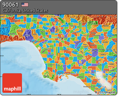 Political Map of ZIP Code 90061