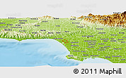Physical Panoramic Map of ZIP code 90066