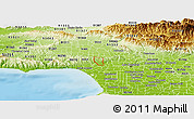 Physical Panoramic Map of ZIP code 90210